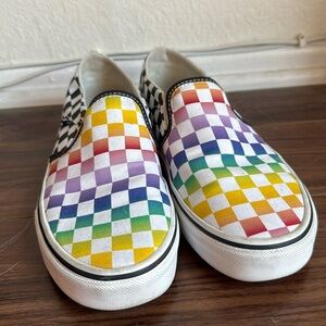 Vans Old Skool Rainbow Checkerboard Women’s 8.0 US – Model 500714 – EUC